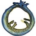 Symbole alchimique ouroboros 1