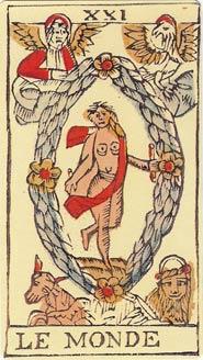 Tarot le monde 21 marseille piatnik 07611